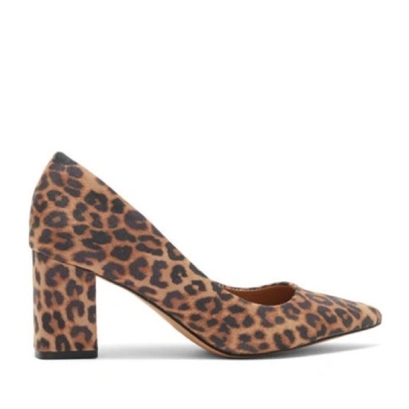 Abound Shoes - Abound Audry Block Heel Pump in Beige Leopard